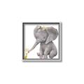 Picture of Baby Elephant with Duck  _GroupedProduct_Square_Mini_ _GroupedProduct_Square_Canvas_Framed_