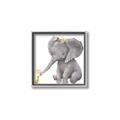 Picture of Baby Elephant with Duck  _GroupedProduct_Square_Mini_ _GroupedProduct_Square_Canvas_Framed_