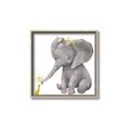 Picture of Baby Elephant with Duck  _GroupedProduct_Square_Mini_ _GroupedProduct_Square_Canvas_Framed_