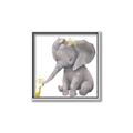 Picture of Baby Elephant with Duck  _GroupedProduct_Square_Mini_ _GroupedProduct_Square_Canvas_Framed_