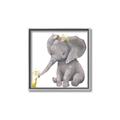 Picture of Baby Elephant with Duck  _GroupedProduct_Square_Mini_ _GroupedProduct_Square_Canvas_Framed_