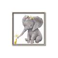 Picture of Baby Elephant with Duck  _GroupedProduct_Square_Mini_ _GroupedProduct_Square_Canvas_Framed_