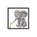 Picture of Baby Elephant with Duck  _GroupedProduct_Square_Mini_ _GroupedProduct_Square_Canvas_Framed_