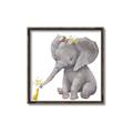 Picture of Baby Elephant with Duck  _GroupedProduct_Square_Mini_ _GroupedProduct_Square_Canvas_Framed_