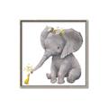 Picture of Baby Elephant with Duck  _GroupedProduct_Square_Mini_ _GroupedProduct_Square_Canvas_Framed_