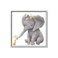 Picture of Baby Elephant with Duck  _GroupedProduct_Square_Mini_ _GroupedProduct_Square_Canvas_Framed_