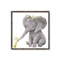 Picture of Baby Elephant with Duck  _GroupedProduct_Square_Mini_ _GroupedProduct_Square_Canvas_Framed_