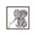 Picture of Baby Elephant with Duck  _GroupedProduct_Square_Mini_ _GroupedProduct_Square_Canvas_Framed_