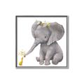 Picture of Baby Elephant with Duck  _GroupedProduct_Square_Mini_ _GroupedProduct_Square_Canvas_Framed_