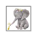 Picture of Baby Elephant with Duck  _GroupedProduct_Square_Mini_ _GroupedProduct_Square_Canvas_Framed_
