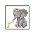Picture of Baby Elephant with Duck  _GroupedProduct_Square_Mini_ _GroupedProduct_Square_Canvas_Framed_