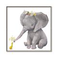Picture of Baby Elephant with Duck  _GroupedProduct_Square_Mini_ _GroupedProduct_Square_Canvas_Framed_