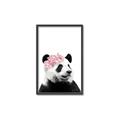 Picture of Flower Crown Panda _GroupedProduct_Rectangle_Portrait_Mini_ _GroupedProduct_Rectangle_Portrait_Canvas_Framed_