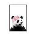 Picture of Flower Crown Panda _GroupedProduct_Rectangle_Portrait_Mini_ _GroupedProduct_Rectangle_Portrait_Canvas_Framed_