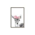 Picture of Flower Crown Deer _GroupedProduct_Rectangle_Portrait_Mini_ _GroupedProduct_Rectangle_Portrait_Canvas_Framed_