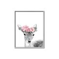 Picture of Flower Crown Deer _GroupedProduct_Rectangle_Portrait_Mini_ _GroupedProduct_Rectangle_Portrait_Canvas_Framed_