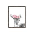 Picture of Flower Crown Deer _GroupedProduct_Rectangle_Portrait_Mini_ _GroupedProduct_Rectangle_Portrait_Canvas_Framed_