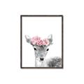 Picture of Flower Crown Deer _GroupedProduct_Rectangle_Portrait_Mini_ _GroupedProduct_Rectangle_Portrait_Canvas_Framed_