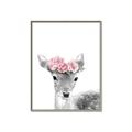 Picture of Flower Crown Deer _GroupedProduct_Rectangle_Portrait_Mini_ _GroupedProduct_Rectangle_Portrait_Canvas_Framed_