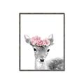 Picture of Flower Crown Deer _GroupedProduct_Rectangle_Portrait_Mini_ _GroupedProduct_Rectangle_Portrait_Canvas_Framed_