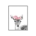 Picture of Flower Crown Deer _GroupedProduct_Rectangle_Portrait_Mini_ _GroupedProduct_Rectangle_Portrait_Canvas_Framed_