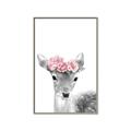 Picture of Flower Crown Deer _GroupedProduct_Rectangle_Portrait_Mini_ _GroupedProduct_Rectangle_Portrait_Canvas_Framed_