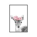 Picture of Flower Crown Deer _GroupedProduct_Rectangle_Portrait_Mini_ _GroupedProduct_Rectangle_Portrait_Canvas_Framed_