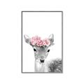 Picture of Flower Crown Deer _GroupedProduct_Rectangle_Portrait_Mini_ _GroupedProduct_Rectangle_Portrait_Canvas_Framed_
