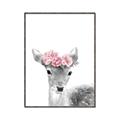 Picture of Flower Crown Deer _GroupedProduct_Rectangle_Portrait_Mini_ _GroupedProduct_Rectangle_Portrait_Canvas_Framed_