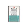 Picture of Water Hippo _GroupedProduct_Rectangle_Portrait_Mini_ _GroupedProduct_Rectangle_Portrait_Canvas_Framed_