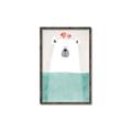 Picture of Water Polar Bear _GroupedProduct_Rectangle_Portrait_Mini_ _GroupedProduct_Rectangle_Portrait_Canvas_Framed_