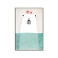 Picture of Water Polar Bear _GroupedProduct_Rectangle_Portrait_Mini_ _GroupedProduct_Rectangle_Portrait_Canvas_Framed_