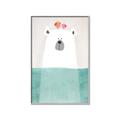 Picture of Water Polar Bear _GroupedProduct_Rectangle_Portrait_Mini_ _GroupedProduct_Rectangle_Portrait_Canvas_Framed_