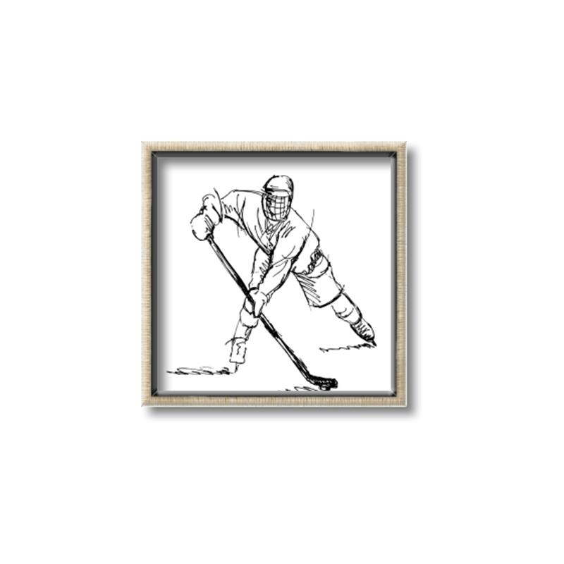 Picture of Hockey Sketch  _GroupedProduct_Square_Mini_ _GroupedProduct_Square_Canvas_Framed_