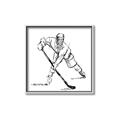 Picture of Hockey Sketch  _GroupedProduct_Square_Mini_ _GroupedProduct_Square_Canvas_Framed_