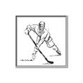 Picture of Hockey Sketch  _GroupedProduct_Square_Mini_ _GroupedProduct_Square_Canvas_Framed_