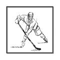 Picture of Hockey Sketch  _GroupedProduct_Square_Mini_ _GroupedProduct_Square_Canvas_Framed_