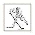 Picture of Hockey Sketch  _GroupedProduct_Square_Mini_ _GroupedProduct_Square_Canvas_Framed_