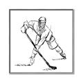 Picture of Hockey Sketch  _GroupedProduct_Square_Mini_ _GroupedProduct_Square_Canvas_Framed_