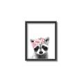 Picture of Flower Crown Raccoon _GroupedProduct_Rectangle_Portrait_Mini_ _GroupedProduct_Rectangle_Portrait_Canvas_Framed_