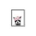 Picture of Flower Crown Raccoon _GroupedProduct_Rectangle_Portrait_Mini_ _GroupedProduct_Rectangle_Portrait_Canvas_Framed_