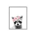 Picture of Flower Crown Raccoon _GroupedProduct_Rectangle_Portrait_Mini_ _GroupedProduct_Rectangle_Portrait_Canvas_Framed_