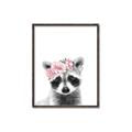 Picture of Flower Crown Raccoon _GroupedProduct_Rectangle_Portrait_Mini_ _GroupedProduct_Rectangle_Portrait_Canvas_Framed_