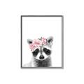 Picture of Flower Crown Raccoon _GroupedProduct_Rectangle_Portrait_Mini_ _GroupedProduct_Rectangle_Portrait_Canvas_Framed_