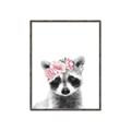 Picture of Flower Crown Raccoon _GroupedProduct_Rectangle_Portrait_Mini_ _GroupedProduct_Rectangle_Portrait_Canvas_Framed_