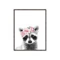 Picture of Flower Crown Raccoon _GroupedProduct_Rectangle_Portrait_Mini_ _GroupedProduct_Rectangle_Portrait_Canvas_Framed_