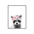 Picture of Flower Crown Raccoon _GroupedProduct_Rectangle_Portrait_Mini_ _GroupedProduct_Rectangle_Portrait_Canvas_Framed_