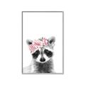 Picture of Flower Crown Raccoon _GroupedProduct_Rectangle_Portrait_Mini_ _GroupedProduct_Rectangle_Portrait_Canvas_Framed_