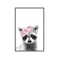 Picture of Flower Crown Raccoon _GroupedProduct_Rectangle_Portrait_Mini_ _GroupedProduct_Rectangle_Portrait_Canvas_Framed_