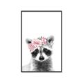 Picture of Flower Crown Raccoon _GroupedProduct_Rectangle_Portrait_Mini_ _GroupedProduct_Rectangle_Portrait_Canvas_Framed_